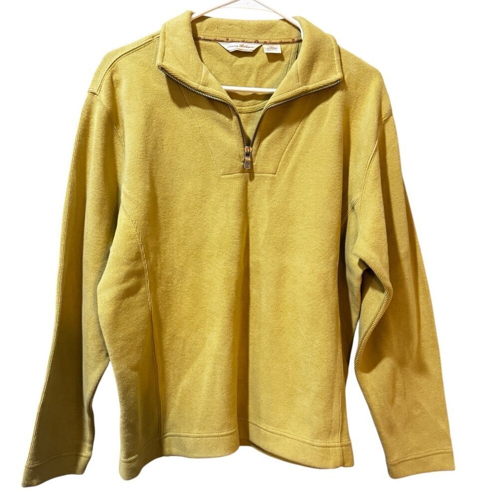 Tommy Bahama Men’s Half-Zip Pullover Sweater – Gold Tan – Size Medium